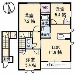 ヴィラシオン木之庄　Ｃ棟の物件間取画像